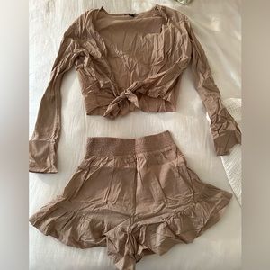 BRAND NEW Nasty Gal matching top and short set